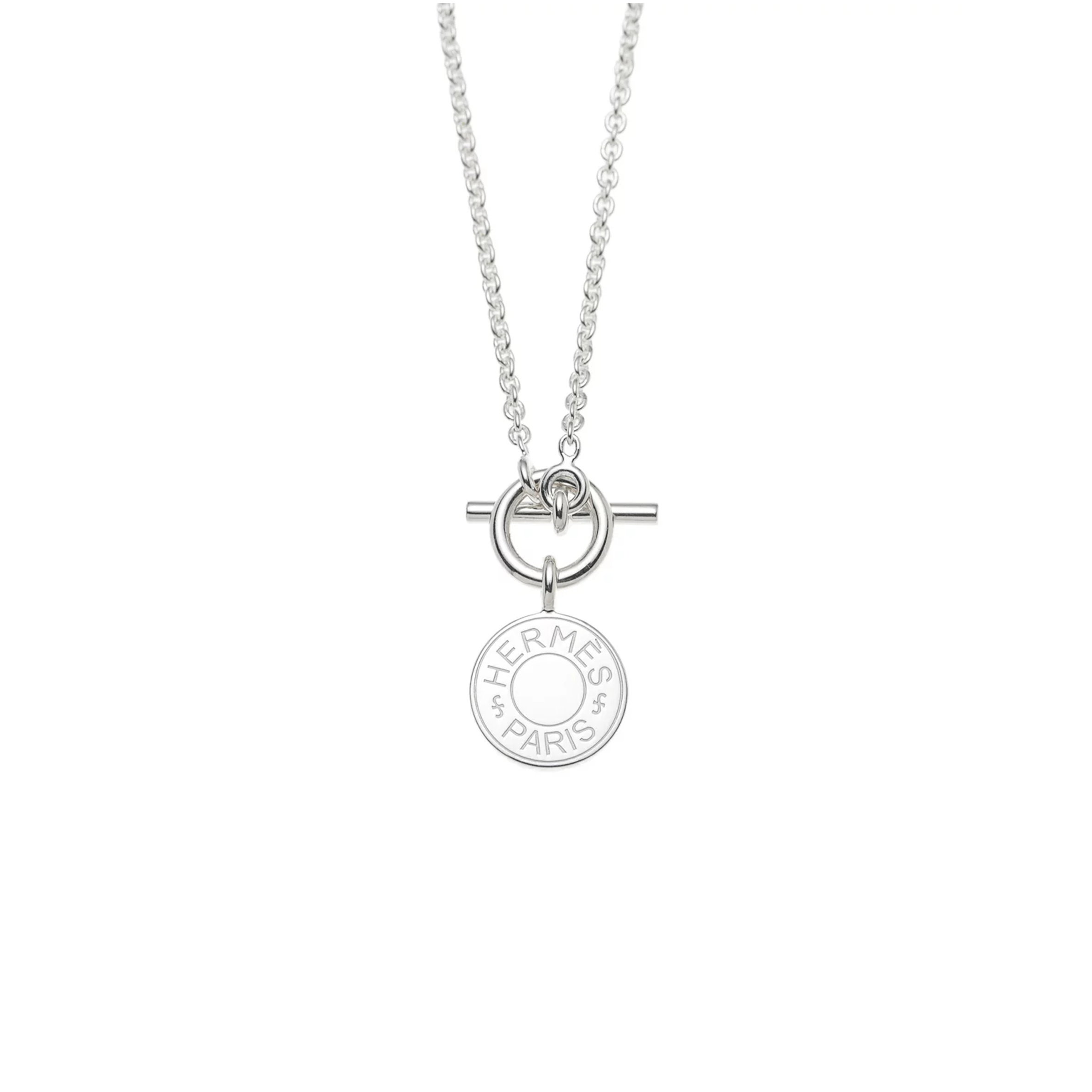 HERMÈS AMULETTES H CONFETTIS PENDANT NECKLACE STERLING SILVER 